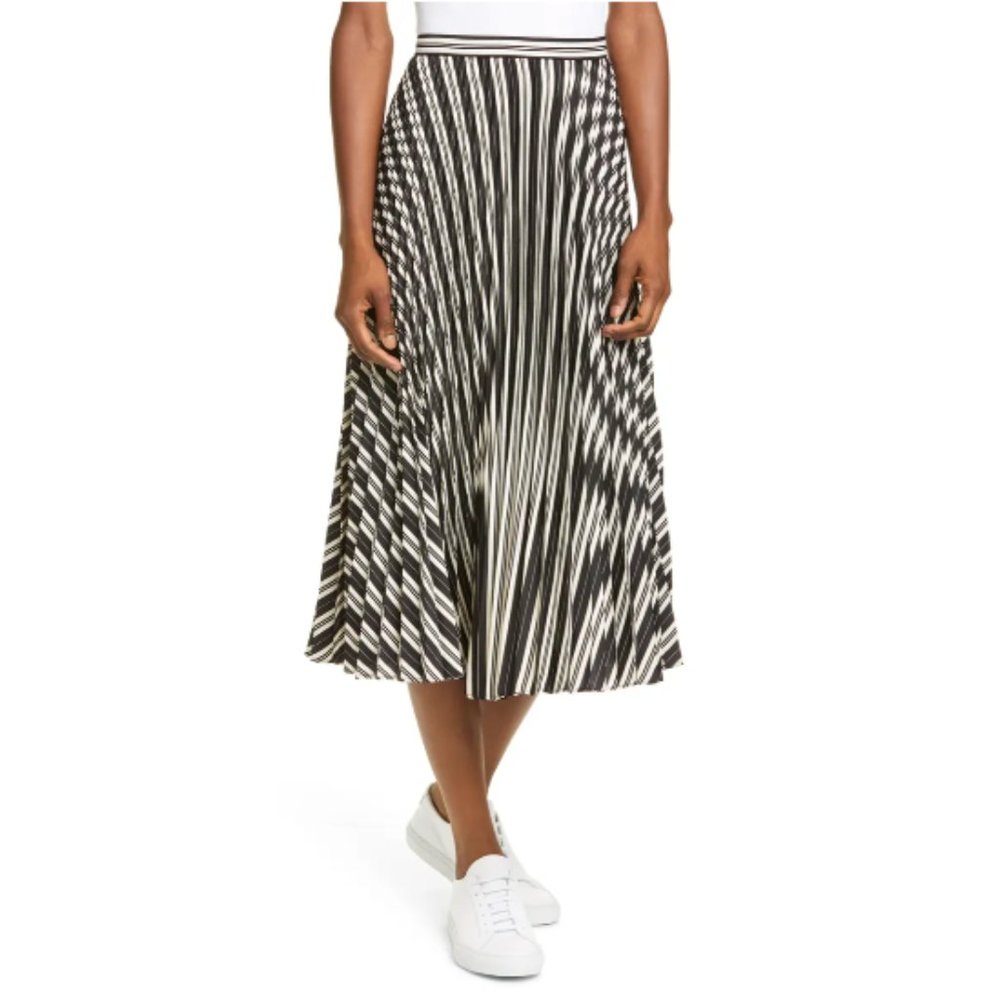 Club Monaco. Annina Pleated Satin Skirt